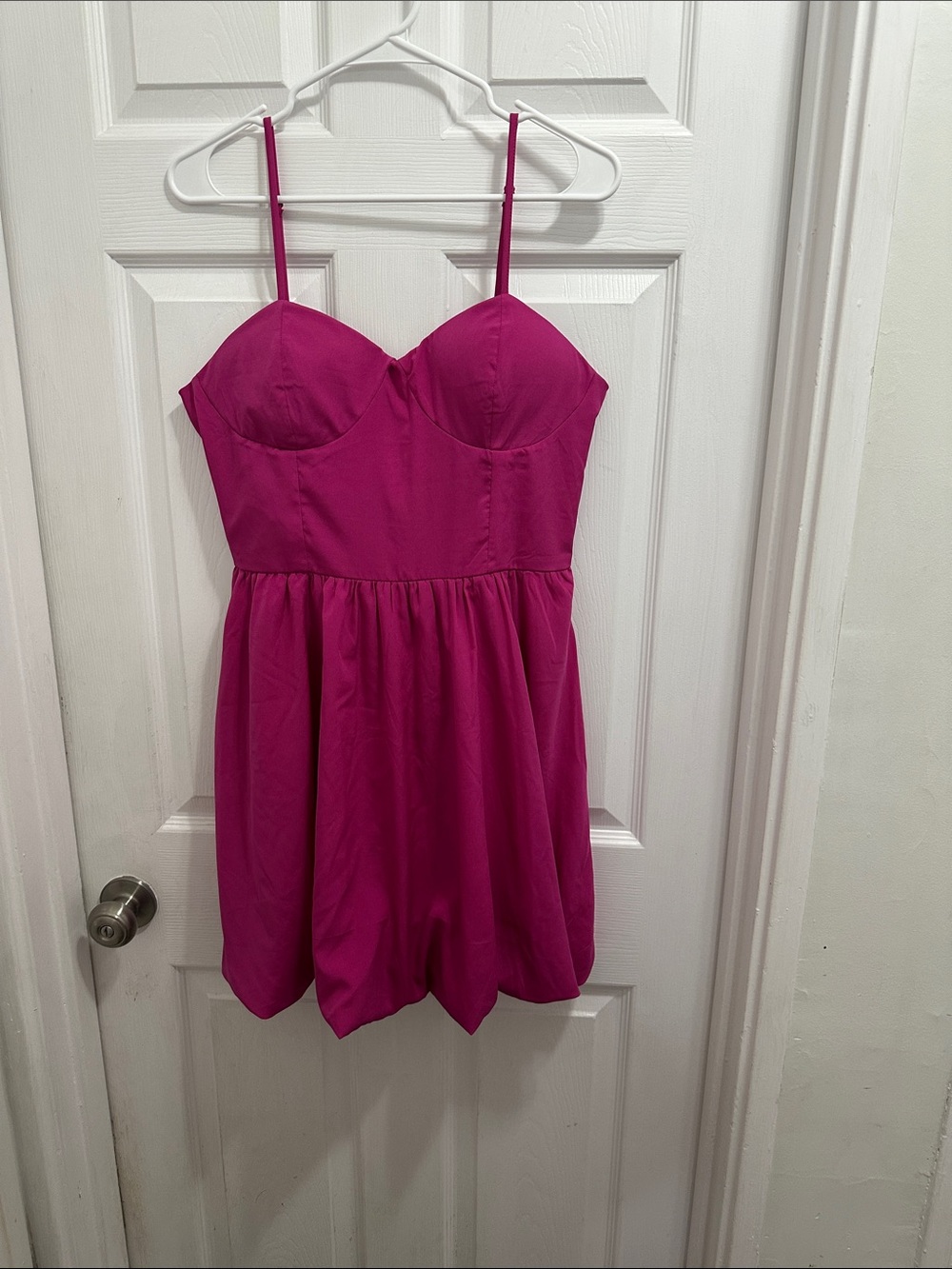 Smocked Neck Fuchsia Top